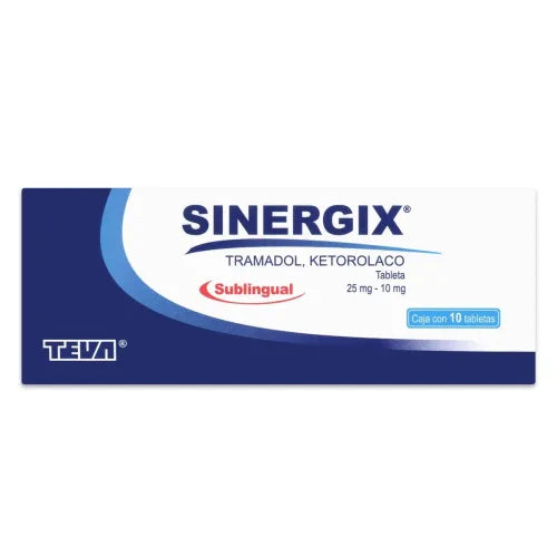 SINERGIX, 25MG/10MG, TAB SUBLINGUAL C/10