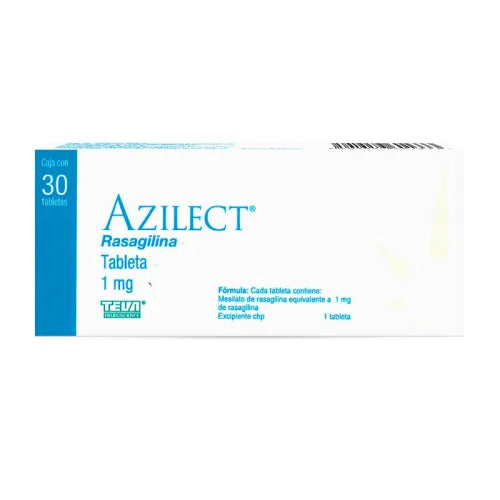 AZILECT RASAGILINA, TABLETAS DE 1 MG, C/30