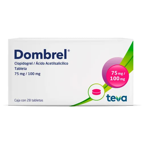 DOMBREL 28 CLOPIDOGREL /A. ACETILSALICILICO VGE TABS 75/100 MG